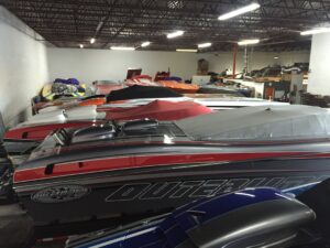 Boats in storage