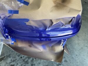 First Coat of Fiberglass Repair on Jet Ski