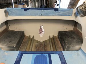 Additional Fiberglass Repair work on a boat